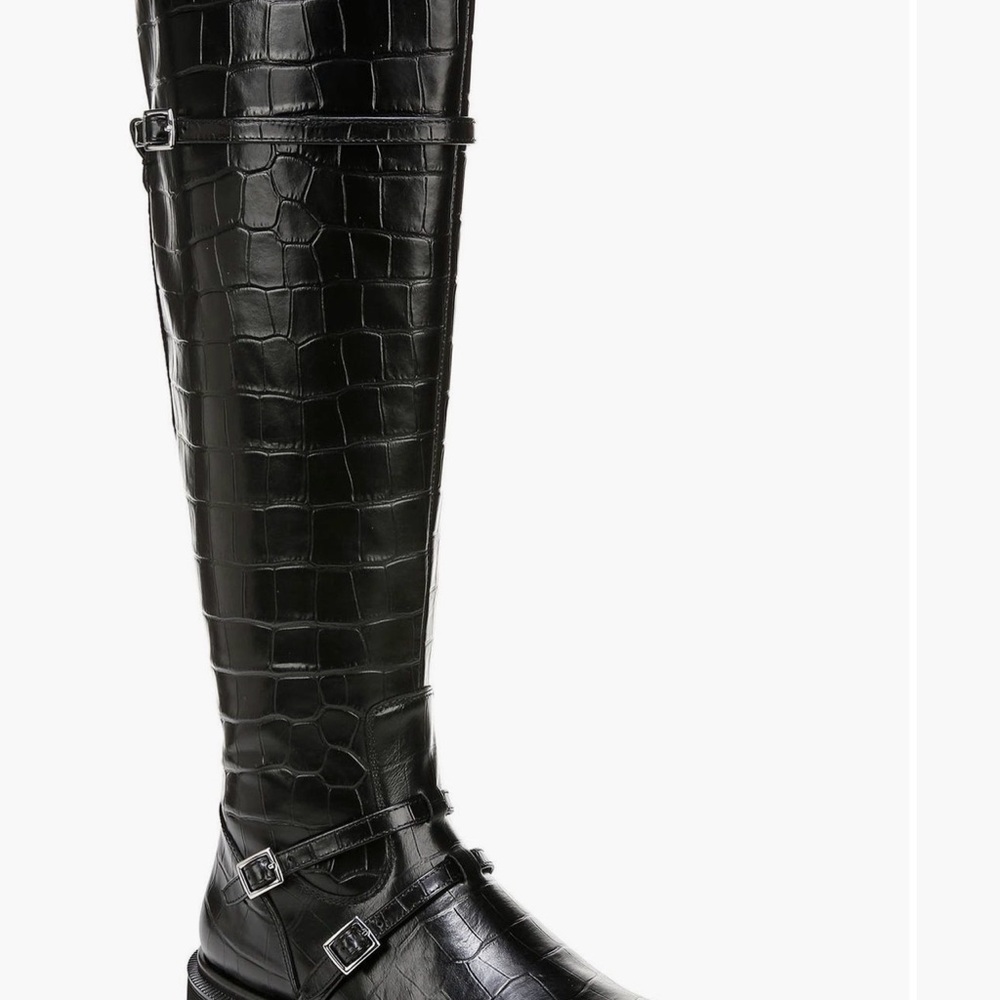 SARTO By Franco Sarto Black Embossed Over the Knee Boots